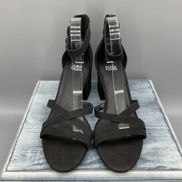 NEW Eileen Fisher Women’s Noni D’Orsay Sandals Black Size 10 - Picture 3 of 10